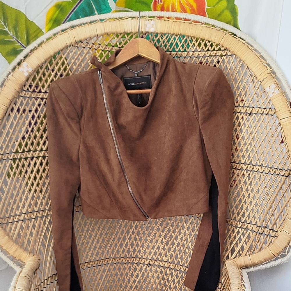 BCBGMAXAZRIA Brown Suede Jacket